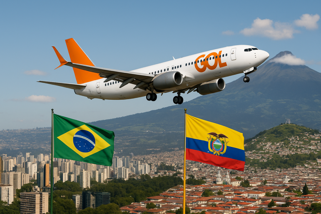Imagem do artigo Gol pode retomar voos diretos de São Paulo a Quito