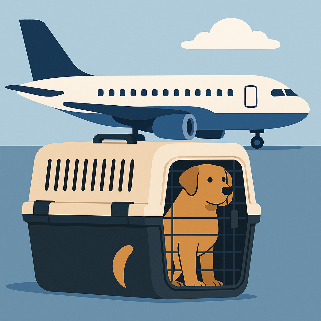 Imagem do artigo Transporte de cães de grande porte em voos: tudo o que você precisa saber