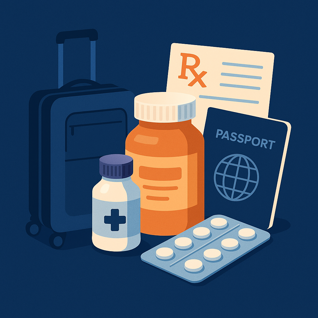 Imagem relacionada ao artigo Transporte de medicamentos em voos internacionais: tudo o que você precisa saber