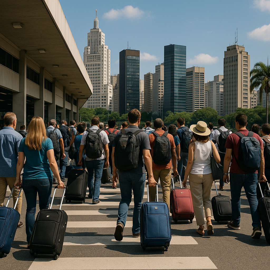 Imagem relacionada ao artigo São Paulo na rota do mundo: turismo internacional dispara e movimenta o setor aéreo