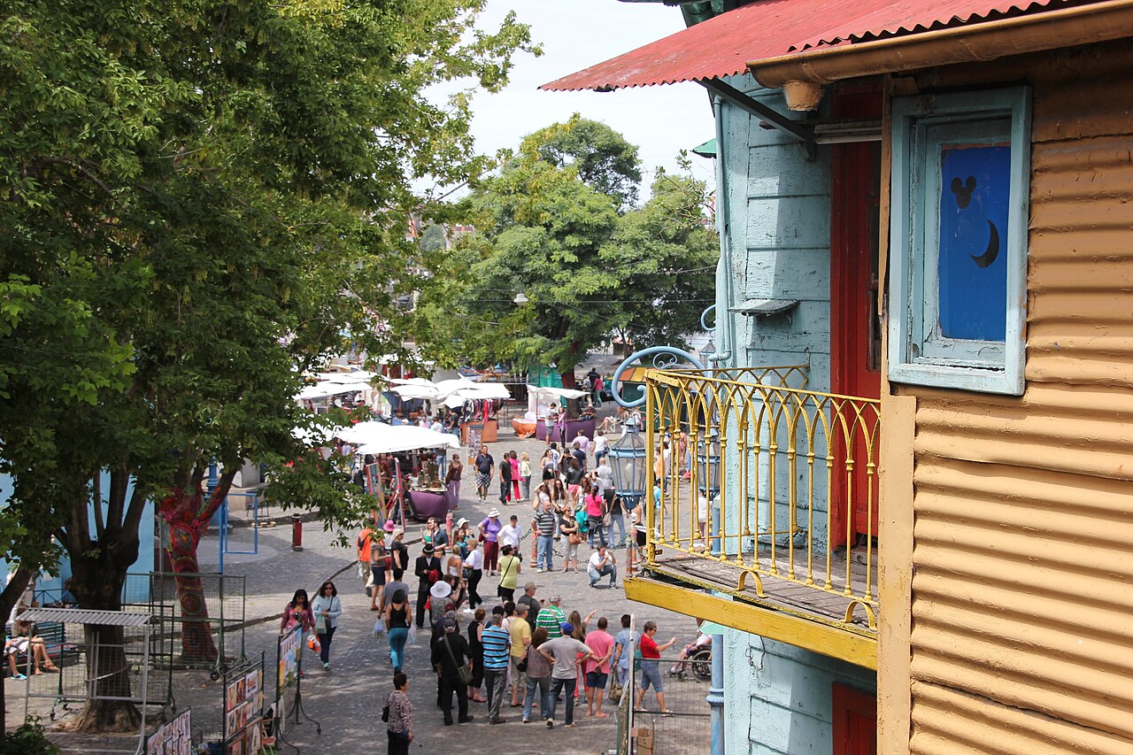 Casas coloridas do Caminito, em Buenos Aires, Argentina