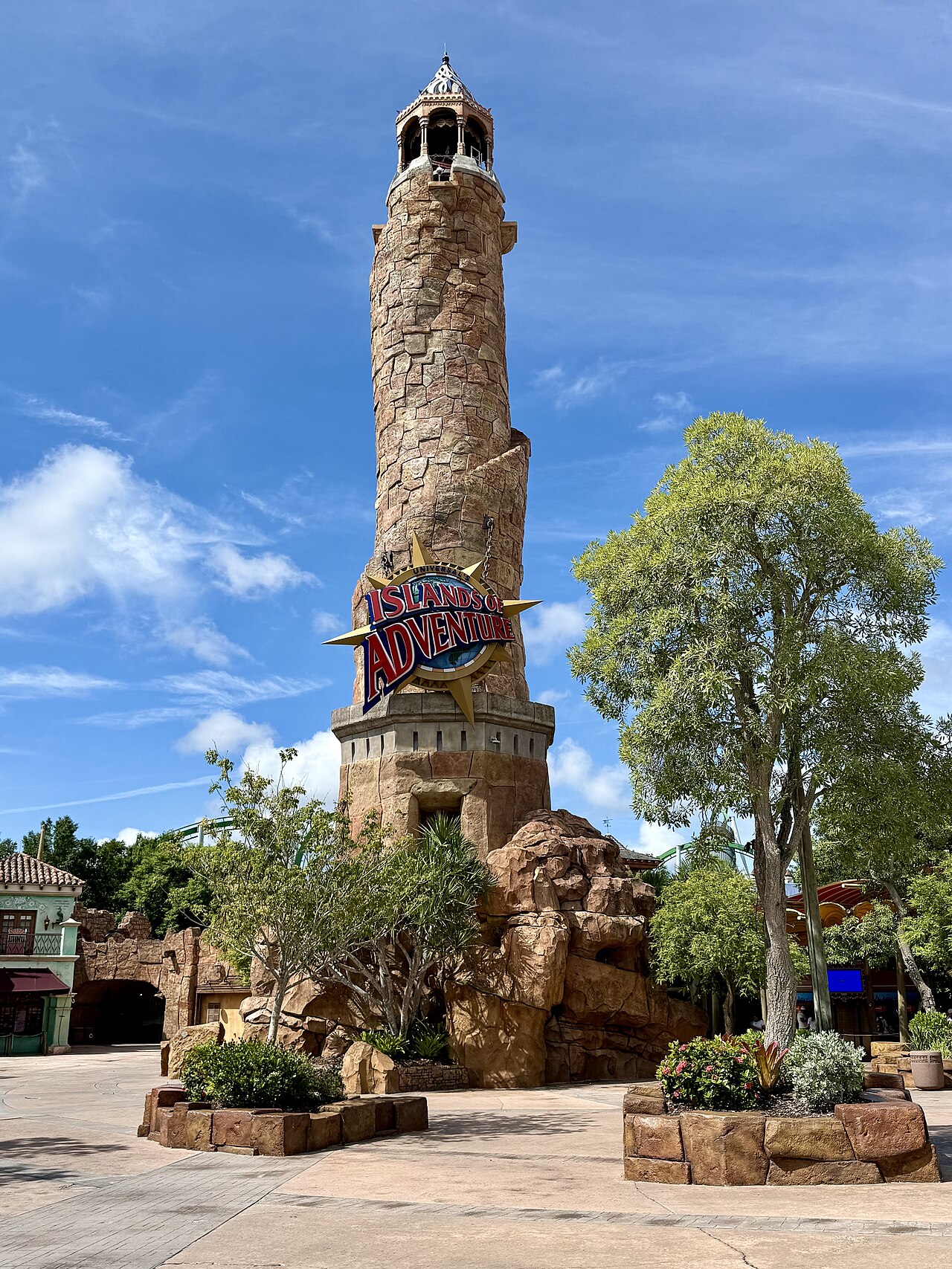 Farol na entrada do Islands of Adventure